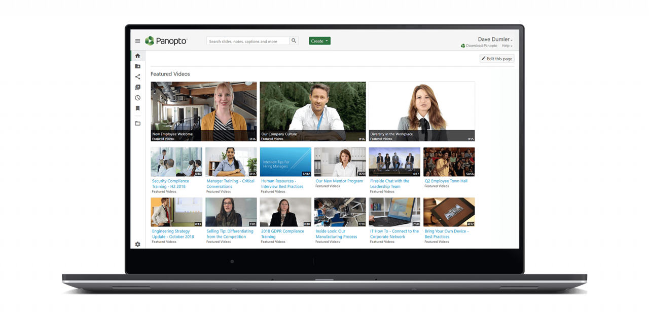 Panopto's video content management system is secure and easy to use
