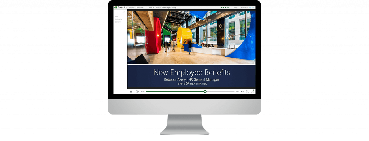 Video recording software for employee onboarding